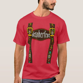 レダーホセンサスペンダーズオクトーバーフェストバイエルンミュンヘン Tシャツ