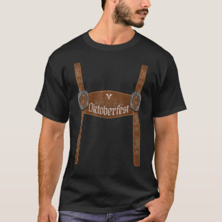 レダーホゼンサスペンダズドイツビールOctoberfest Cost Tシャツ