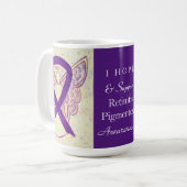 レチニチスピグメントーサ認識度リボンエンジェルマグ コーヒーマグカップ (正面左)