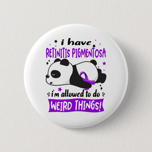 レチニチスピグメントーサ認識度月替わりリボンギフト 缶バッジ (正面)