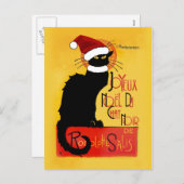 レチャットノアサンタハットクリスマス シーズンポストカード (正面/裏面)