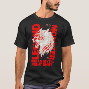 レチョンモンスター アーバン・ミィス・ナイトシフト・ウルフ・グラフィック Tシャツ