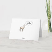 レッおもしろいツパーティーアルパカ誕生日カード カード (裏面)