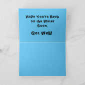 レッおもしろいドグラフィックフィシャホリックメンズデザイン カード (内部)