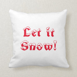 レッかわいらしド&ホワイト「雪にまかせろ」冬の祝日 クッション