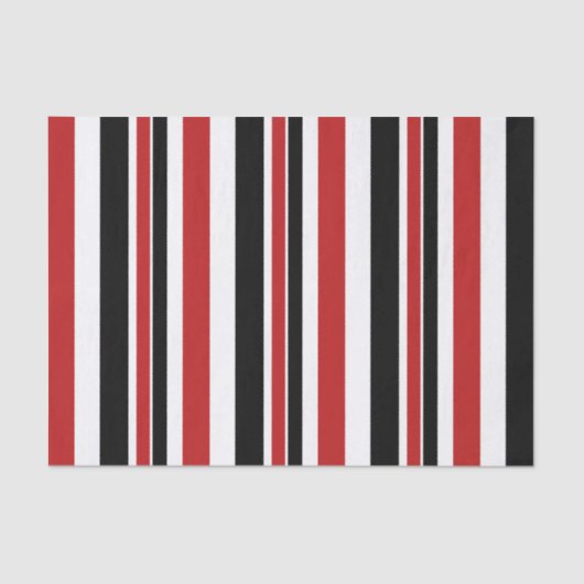 レッはっきりしたドブラックストライプティッシュペーパー 薄葉紙 (正面)