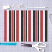 レッはっきりしたドブラックストライプティッシュペーパー 薄葉紙 (クラフト)