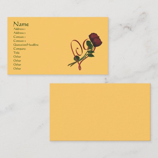 レッエレガントドロセスハート名刺 名刺 (正面/裏面)