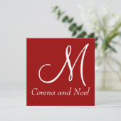 レッエレガントド·ブラック&ホワイト·ウェディング·インベイト 招待状 (スタンド正面)