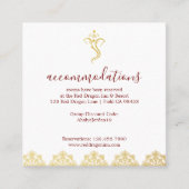 レッエレガントド&金ゴールドガネシャ&メンディヒンズー結婚ズ スクエア名刺 (正面)