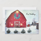 レッカスタムドバーンウィンターウェディング 招待状 (正面)