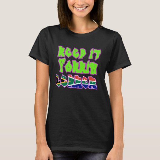 レッカーなオールドスクールスタイル 90年代 南アフリカ P Tシャツ (正面)