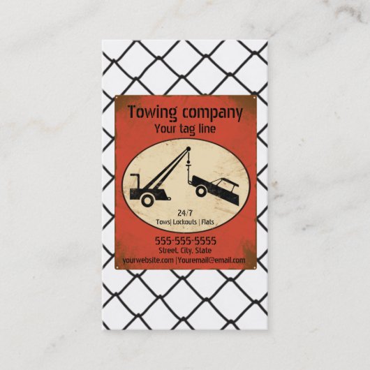 レッカー車の名刺 名刺 (正面)