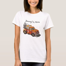 レッカー車の少年 誕生日パーティー Tシャツ