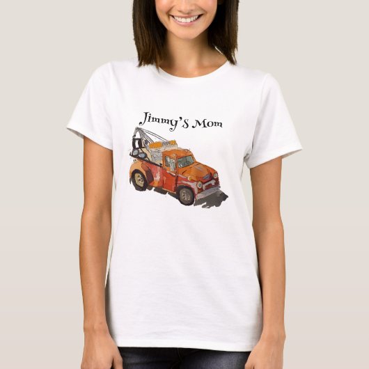 レッカー車の少年 誕生日パーティー Tシャツ (正面)