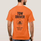 レッカー車の運転手Tシャツ Tシャツ (裏面)