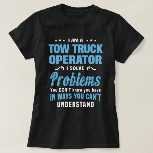 レッカー車オペレーター Tシャツ (デザイン正面)