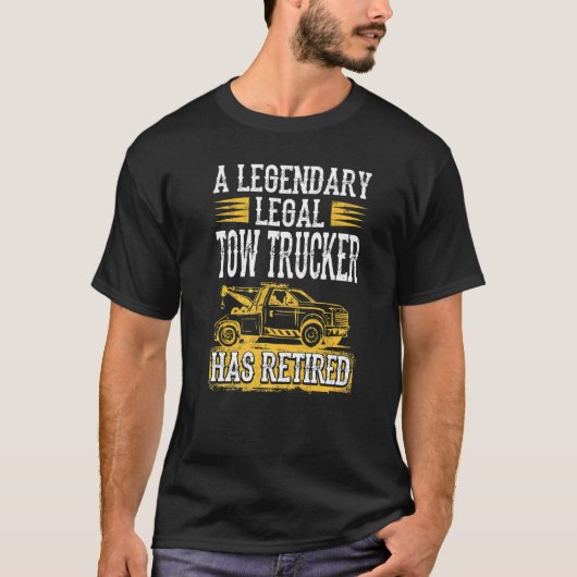 レッカー車運転手 レッカー車オペレーター 故障車 Tシャツ (正面)