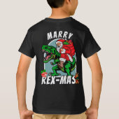 レックスおもしろいマックスのクリスマスのTシャツ Tシャツ (裏面)