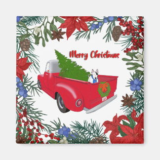 レックスのヴィンテージレッドトラックマグネット マグネット