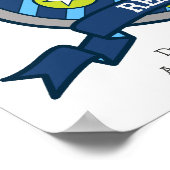 レックスは少年名で、意味は熊。文字Rと緑の紋章 ポスター (角)