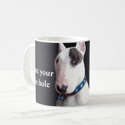 レックスはTVテリアあなたのパイ穴のマグを締めました コーヒーマグカップ (正面左)