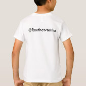 レックスはTVテリア日のティーの棒をからかいます Tシャツ (裏面)