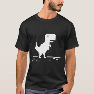 レックスギーク恐竜ピクセルアートNoインターネットつながり Tシャツ