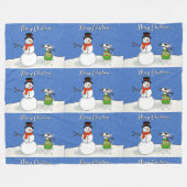 レックステリアクリスマスフリーススロー フリースブランケット (正面(横))