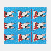 レックステリアメリークリスマススロー フリースブランケット (正面(横))