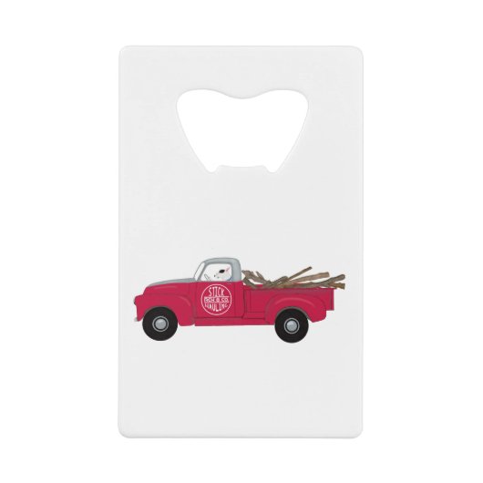 レックステリア赤トラック クレジットカード栓抜き (正面)