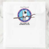 レックステレビのテリア話ーが雄弁にステッカー スクエアシール (バッグ)