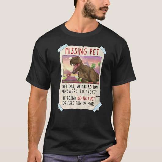 レックス恋しく思のペット恐竜 Tシャツ (正面)