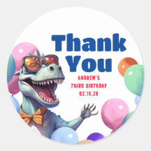 レックス恐竜カラフルおもしろい誕生日ありがとう