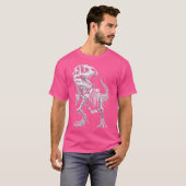 レックス骨格恐竜の骨かご化石の恐竜 Tシャツ (正面フル)