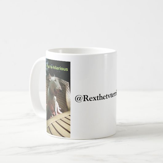 レックスTVテリアのあなたは笑わされるなマグ コーヒーマグカップ (正面左)