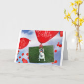 レックスTVテリア誕生日カード カード (黄色い花)