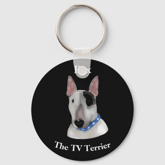 レックスTV Terrierボタンのキーチェーン キーホルダー (正面)