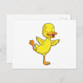 レッグでのヨガフィットネスのアヒル ポストカード (正面/裏面)