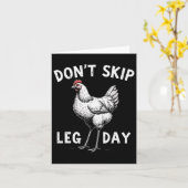 レッグデイジムルースターのトレーニングの重量をスキップしない カード (黄色い花)