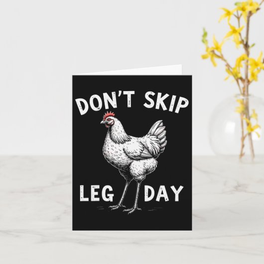 レッグデイジムルースターのトレーニングの重量をスキップしない カード (黄色い花)