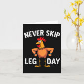 レッグデイジムルースターのトレーニングの重量をスキップしない カード (黄色い花)