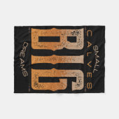 レッグデイスモールカーブビッグドリームスおもしろいトレーニングジム フリースブランケット (正面(横))