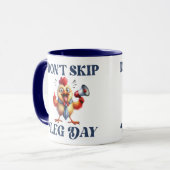 レッグデイチキンをスキップしなおもしろいい マグカップ (正面左)