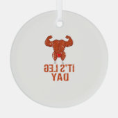 レッグデイトルコの脚パン感謝祭ジムパン ガラスオーナメント (裏面)