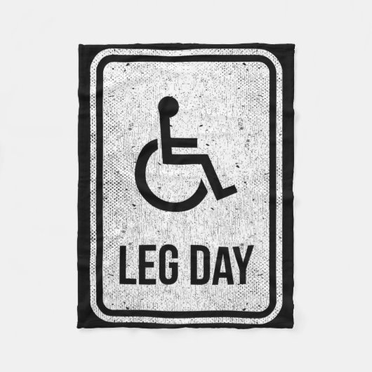 レッグデーおもしろいハンディキャップトレーニング動揺してG フリースブランケット (正面)