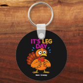 レッグデーのトルコおもしろい感謝祭 キーホルダー (正面)