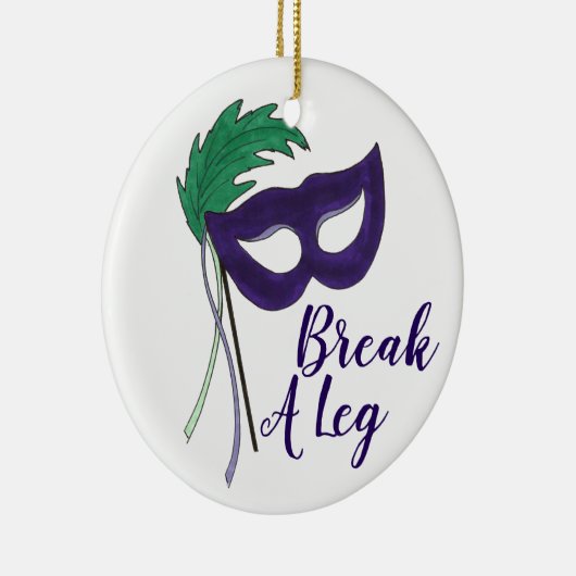 レッグドラマのマスクを破って夜間劇場を開く セラミックオーナメント (右)