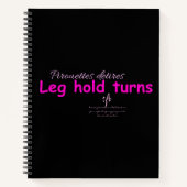 レッグホールドが黒とピンクに変わる ノートブック (正面)