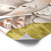 レッコンの子供部屋プリント かわいい動物ポスター ポスター (角)